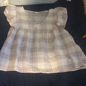 NWOT Nordstrom Caslon Pastel Plaid Top